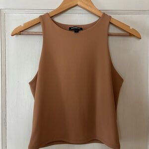 Express Tan Sleeveless Crop Tank Top